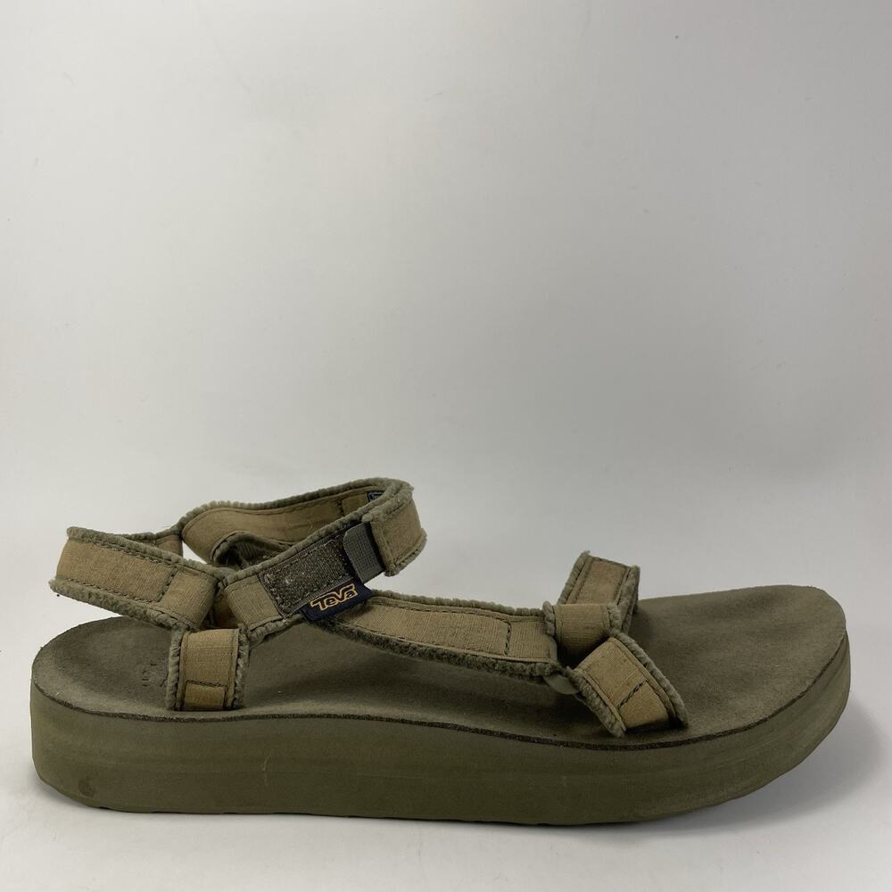 Teva Midform Universal Olive Green Platform Sandals 1127570 Womens Size 10